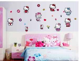 Decal dán tường Hello Kitty 2 - EB30