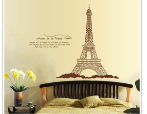 Decal dán tường hình Tháp eiffel - PK43