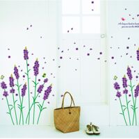 Decal dán tường Hoa lavender tím 2-PK143