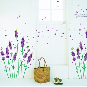 Decal dán tường Hoa lavender tím 2-PK143