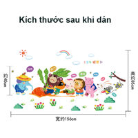 Decal dán tường loài vật thu hoạch củ cải SK9037