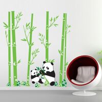 Decal dán tường Mẹ con gấu trúc EB90