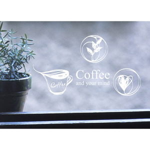 Decal Dán Tường NineWall Wake Up Coffee DC003