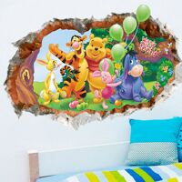 Decal dán tường Perfect EB148 - Cửa sổ gấu Pooh 3D