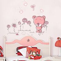 Decal dán tường Perfect EB180 - Gấu hồng lớn