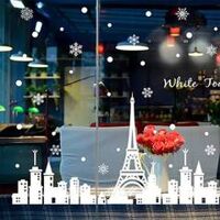 Decal dán tường thành phố Paris mùa đông BinBin PK149 60 x 90 cm