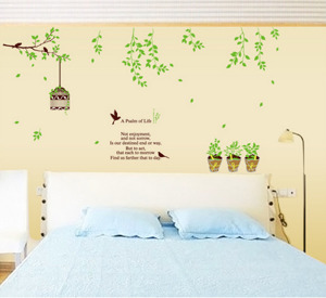 Decal dán tường trang trí hình cây xanh DTM1062