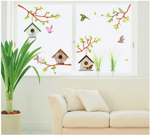 Decal dán tường trang trí phòng hình tổ chim DTY7096