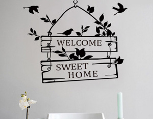 Decal trang trí dán tường bảng welcome 2