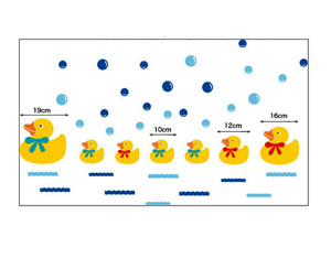 Decal trang trí dán tường đàn vịt vàng
