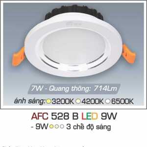 Đèn âm trần downlight Anfaco 3 chế độ AFC 528B 9W 3C