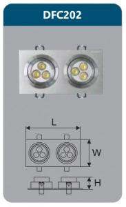 Đèn âm trần led chiếu điểm 6w Duhal DFC202