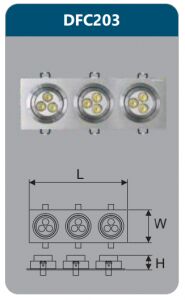 Đèn âm trần led chiếu điểm Duhal DFC203