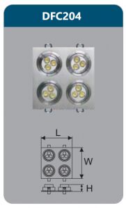 Đèn âm trần led chiếu điểm Duhal DFC204