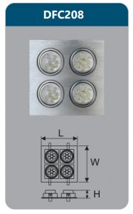 Đèn âm trần led chiếu điểm Duhal DFC208 28w