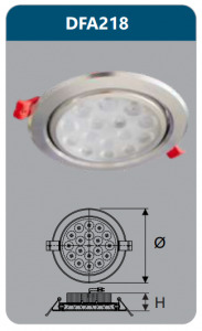 Đèn âm trần led chiếu điểm Duhal DFA218