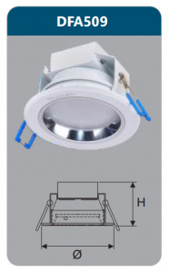 Đèn âm trần led tán quang Duhal DFA509