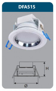 Đèn âm trần led tán quang Duhal DFA515