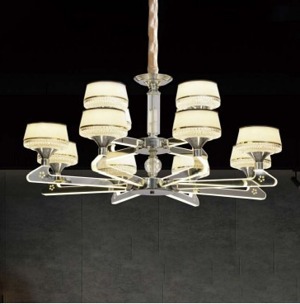 Đèn chùm  chao thủy tinh decor nhà hàng 9885/12