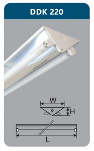 Đèn công nghiệp phản quang Duhal DDK220 2x9W