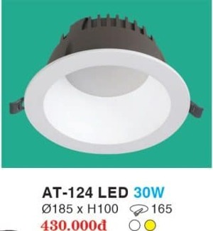 Đèn downlight âm trần AT-124 led 30W