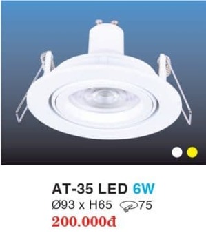 Đèn downlight âm trần AT-35 led 6W