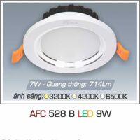 Đèn downlight led 1 chế độ  AFC 528B 9W 1C