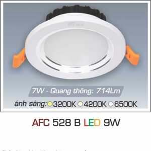 Đèn downlight led 1 chế độ  AFC 528B 9W 1C