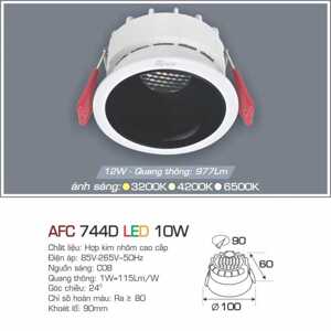 Đèn downlight led 1 chế độ  AFC 744D 10W