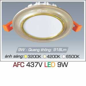 Đèn downlight led 1 chế độ  AFC 437V 9W 1C