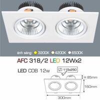 Đèn downlight led Anfaco 318/2 - 12Wx2