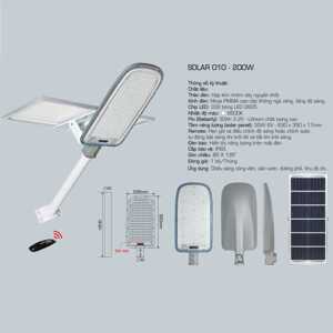 Đèn đường led Anfaco SOLAR 010-200W