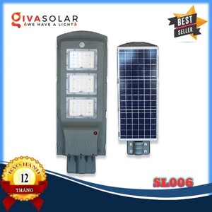 Đèn đường led chạy điện mặt trời vỏ nhôm Givasolar GV-SL006