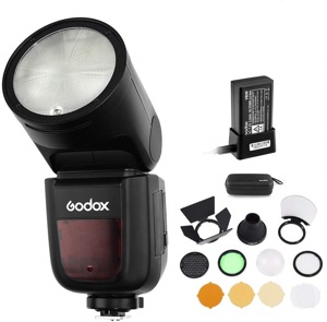 Đèn Flash Godox V1C dùng cho Canon + Bộ phụ kiện Godox AK-R1