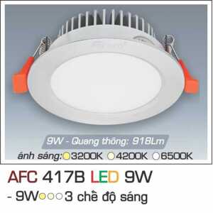 Đèn led âm trần Anfaco AFC 417B - 9W 3C