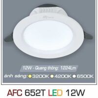 Đèn led âm trần Anfaco AFC 652T - 12W