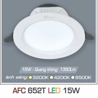 Đèn led âm trần Anfaco AFC 652T - 15W