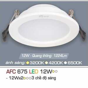 Đèn led âm trần Anfaco AFC 675 - 12W 3CĐ