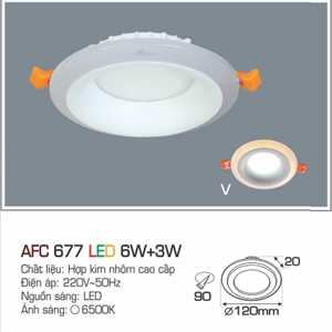 Đèn led âm trần Anfaco AFC 677 - 6W+3W