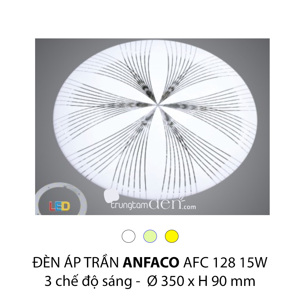 Đèn led âm trần Anfaco AFC-128 - 15W, 3CĐ