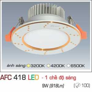 Đèn led âm trần Anfaco AFC 418 - 9W