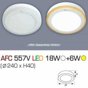 Đèn led âm trần Anfaco AFC-557V - 18W+6W