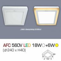 Đèn led âm trần Anfaco AFC 560V - 18W+6W