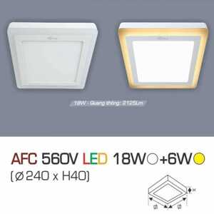 Đèn led âm trần Anfaco AFC 560V - 18W+6W