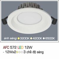 Đèn led âm trần Anfaco AFC-572 - 12W, 3CĐ