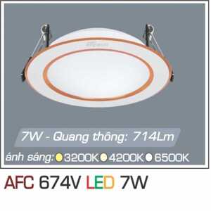 Đèn led âm trần Anfaco AFC-674V - 7W, 1CĐ