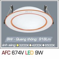 Đèn led âm trần Anfaco AFC-674V - 9W, 1CĐ