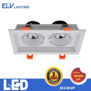 Đèn led âm trần chiếu điểm 15W 2 bóng ELV ELV802F15