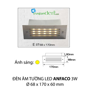 Đèn led âm tường Anfaco E 3W