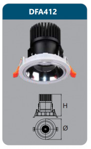 Đèn led chiếu điểm âm trần Duhal DFA412